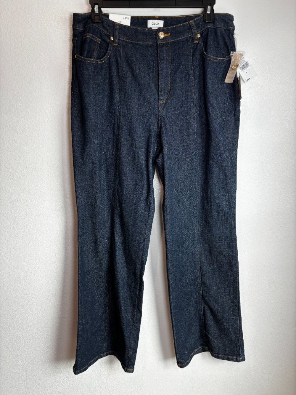 CeCe Wide Leg Denim Pants Blue Size 14W NWT - Picture 9 of 9